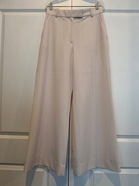 & Other Stories Wide-Leg High-Rise Pants in Light Beige